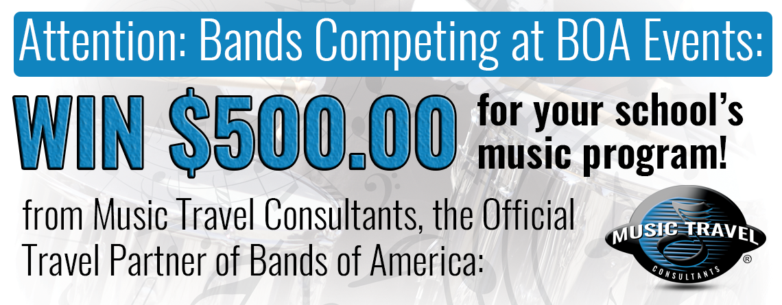 BOA Bands Can Win $500 with Music Travel Consultants