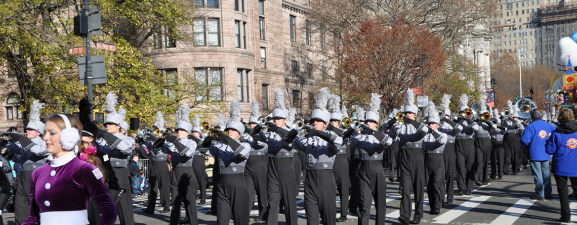 Marching in the Macy’s Thanksgiving Day Parade with Music Travel Consultants