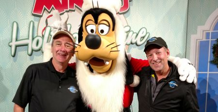 Tom Young on a recent trip to Disney, hanging with his 2 best friends, Jeff Buchanan and Goofy.