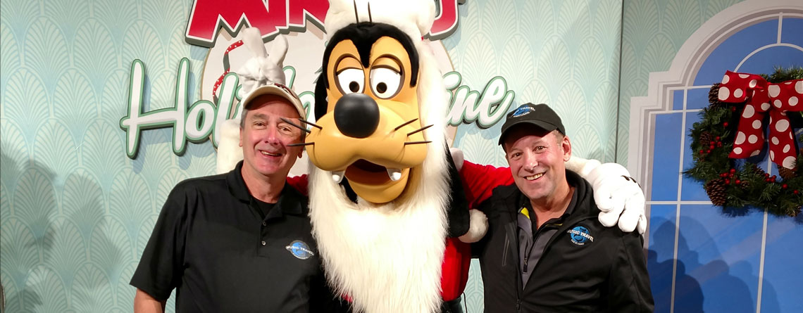 Tom Young on a recent trip to Disney, hanging with his 2 best friends, Jeff Buchanan and Goofy.