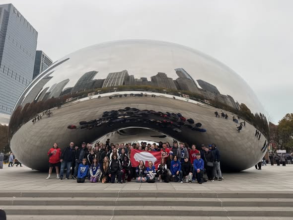 West Seneca High School in front of the Chicago "bean: