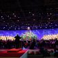 Orchestra and choir on stage for Disney's Candlelight Processional