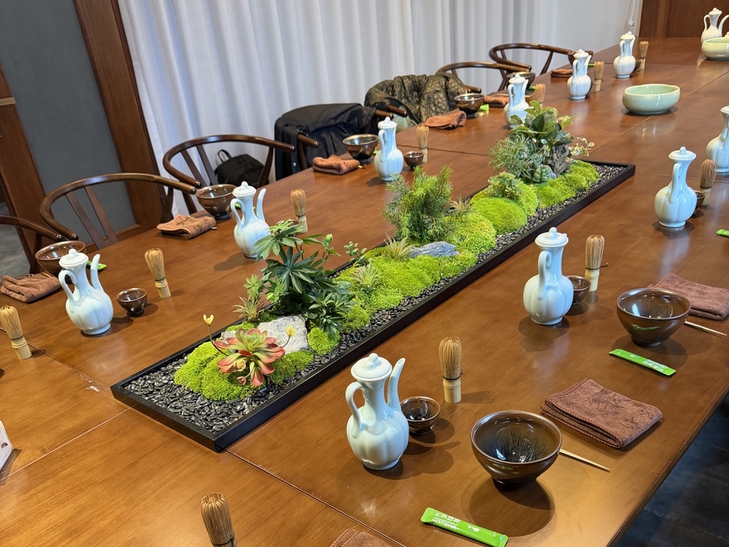 Table set for a traditional tea ceremony