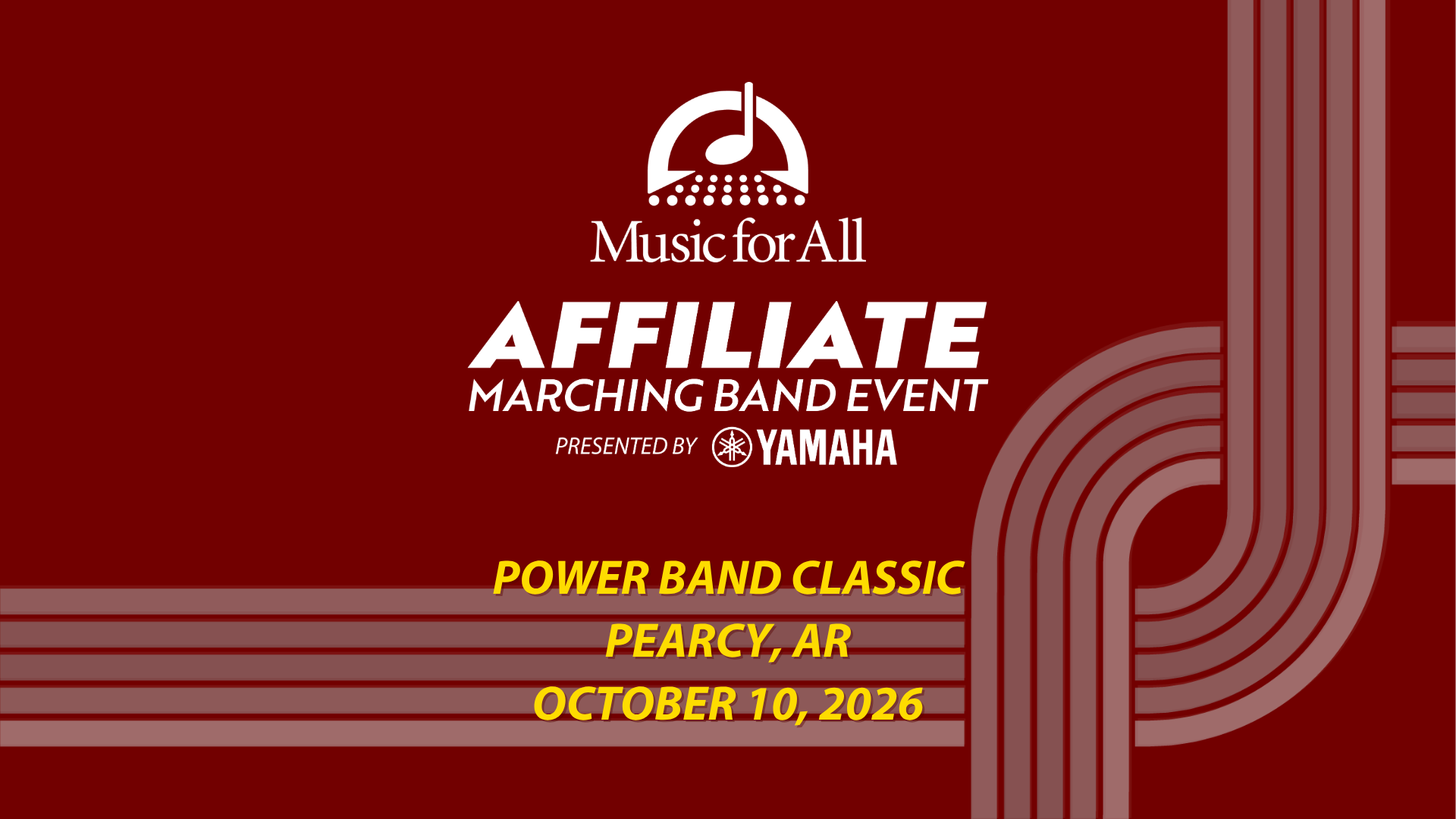 Music for All Affiliate Marching Band Events