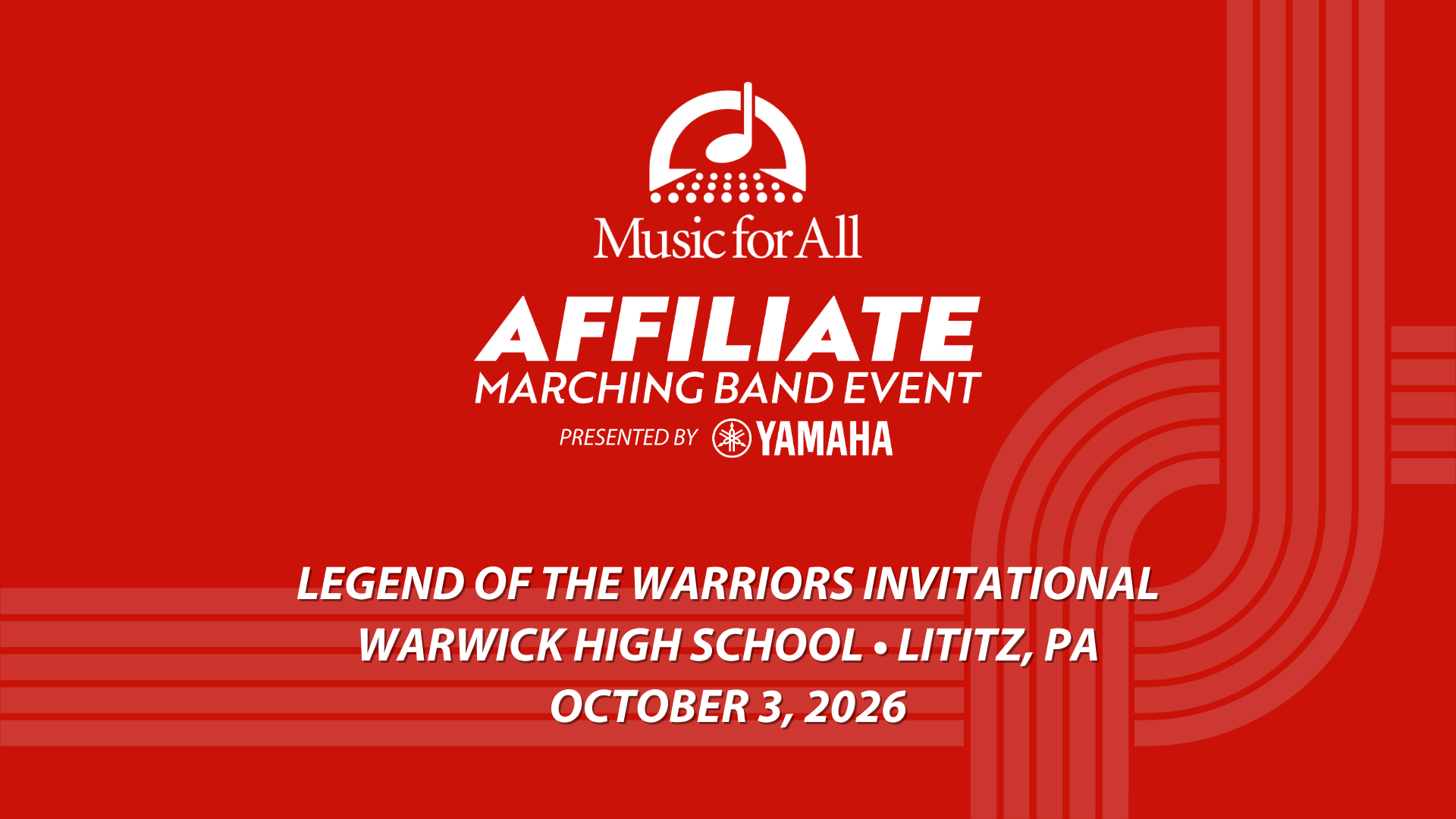 Music for All Affiliate Marching Band Events