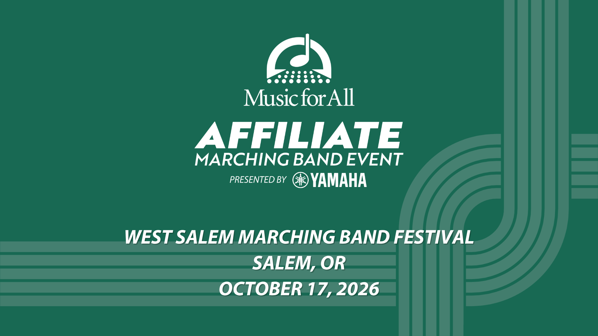 Music for All Affiliate Marching Band Events