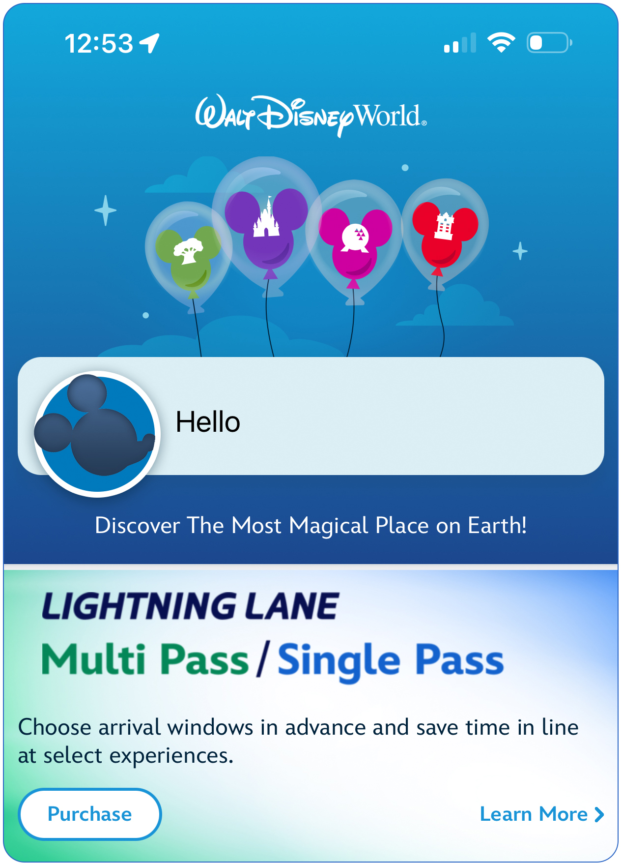 Create Account with MyDisneyExperience